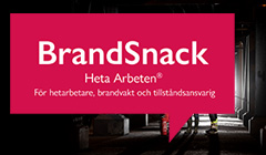 Pratbubbla som s&auml;ger BrandSnack f&ouml;r hetarbetare